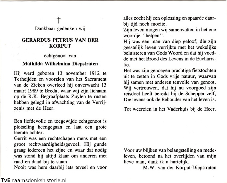 Gerardus Petrus van der Korput- Mathilda Wilhelmina Diepstraten.jpg